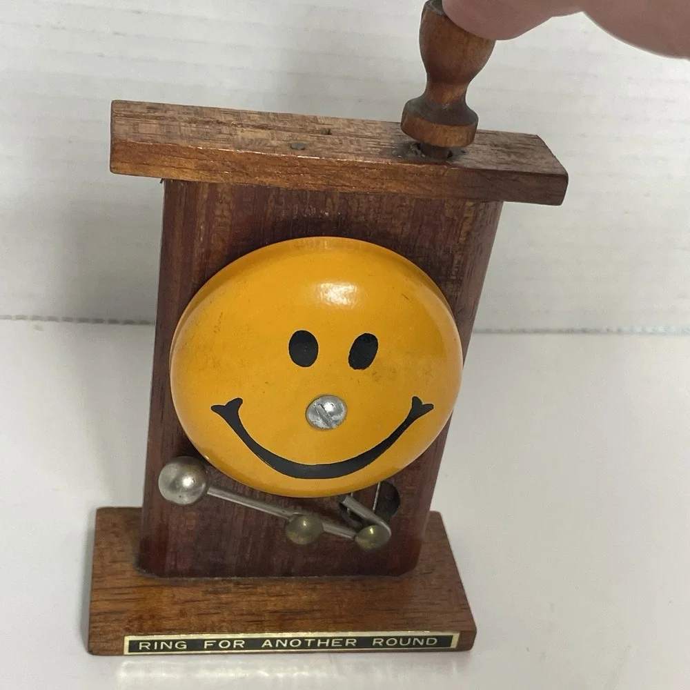 Vintage Bar Bell W/ Bottle Opener In Box Ring For Another Round Vat 69 Man Cave